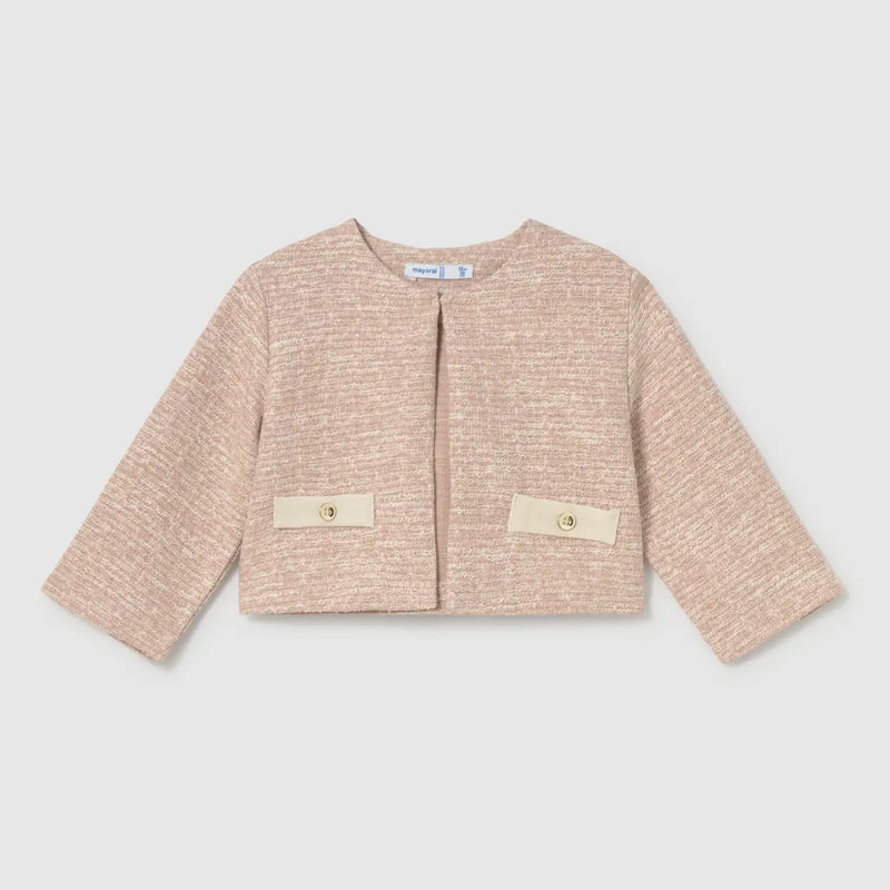 Mayoral baby girl's tweed cardigan.