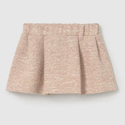 Baby girl's soft pink tweed skirt.