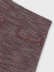 Closer view of the Mayoral tweed skort.
