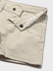 Closer look at the Mayoral twill shorts.