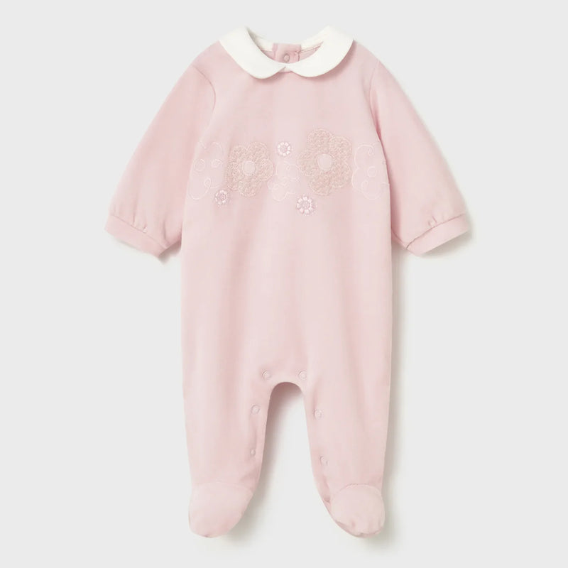 Mayoral baby girl's velour babygrow - 02701.