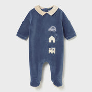 Mayoral baby boy's velour babygrow - 02716.