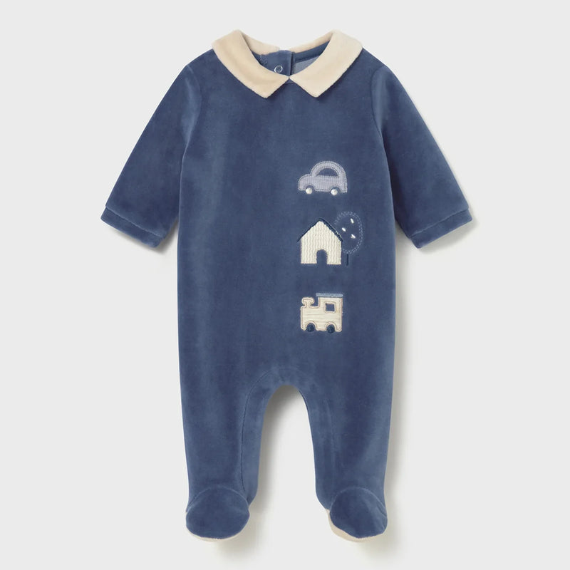 Mayoral baby boy's velour babygrow - 02716.