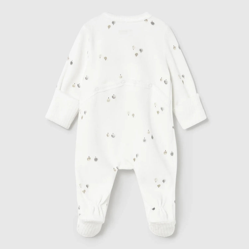 Back of the Mayoral cream velour babygrow.