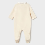 Back of the Mayoral cream velour babygrow.