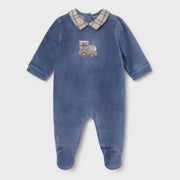 Mayoral baby boy's velour babygrow - 02766.