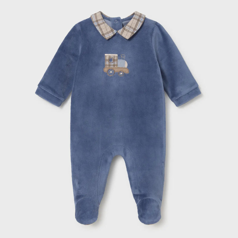 Mayoral baby boy's velour babygrow - 02766.