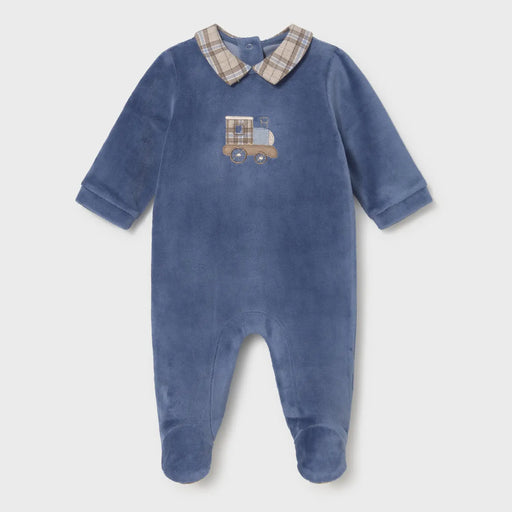 Mayoral baby boy's velour babygrow - 02766.