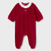 Mayoral girl's red velour babygrow - 02776.