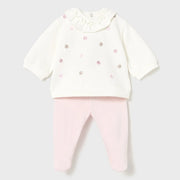 Mayoral baby girl's velour leg warmer set - 02555.