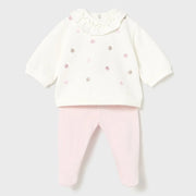 Mayoral baby girl's velour leg warmer set - 02555.