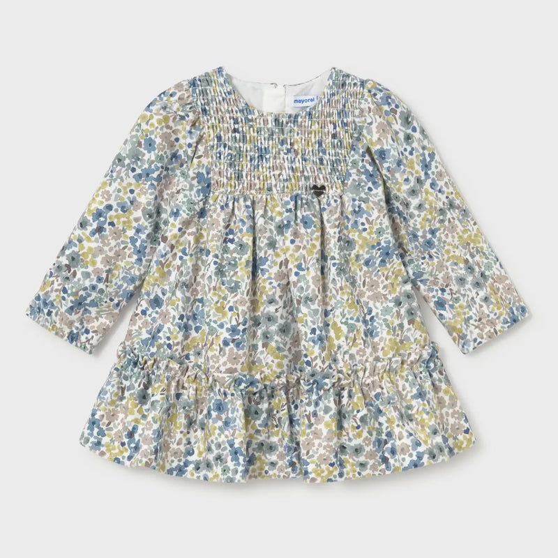 Mayoral baby girl's velvet dress - 02946.