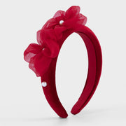 Mayoral red velvet headband - 10314.