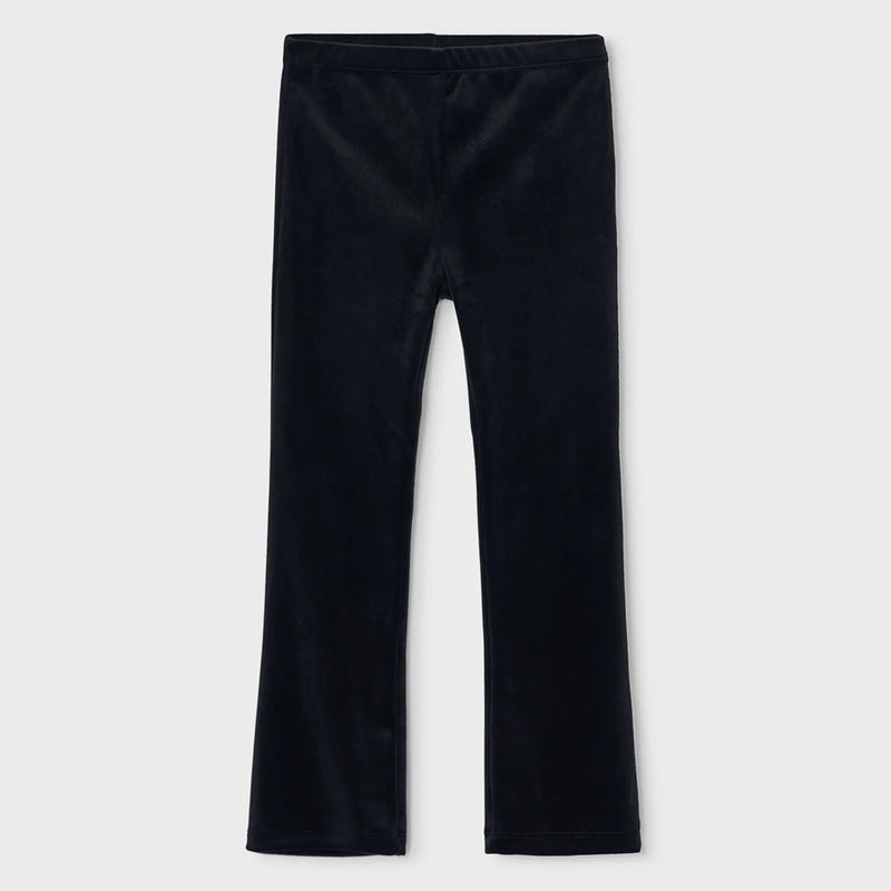 Mayoral black velvet leggings.