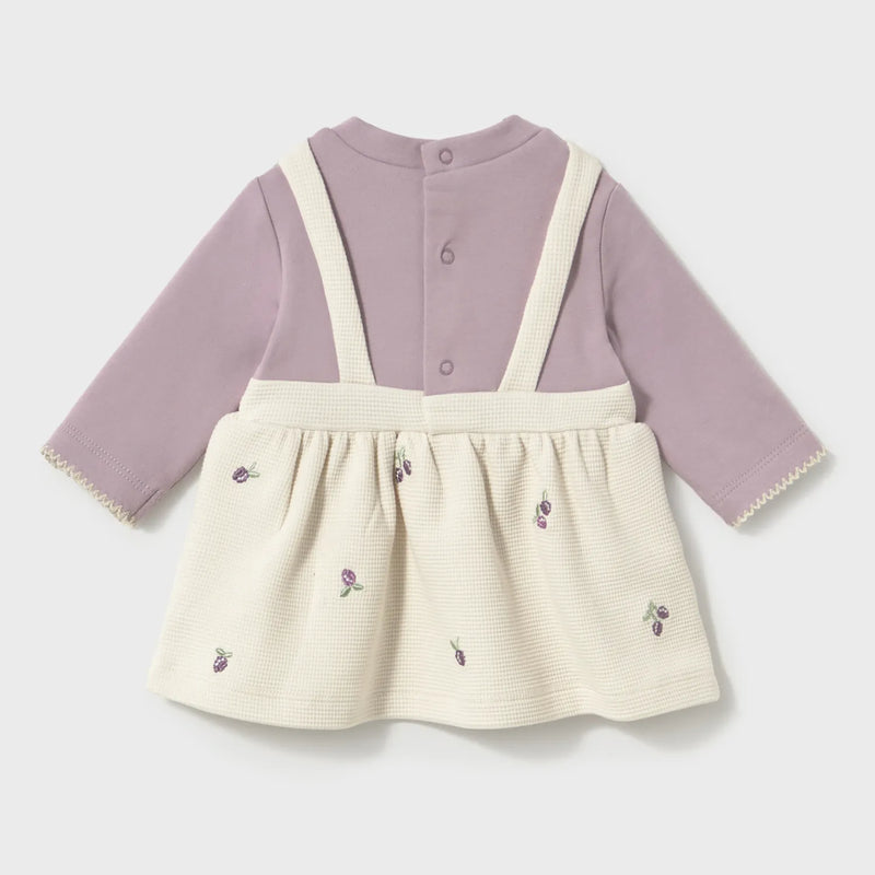 Back of the Mayoral waffle knit dress.