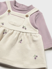 Closer look at the Mayoral waffle knit dress.