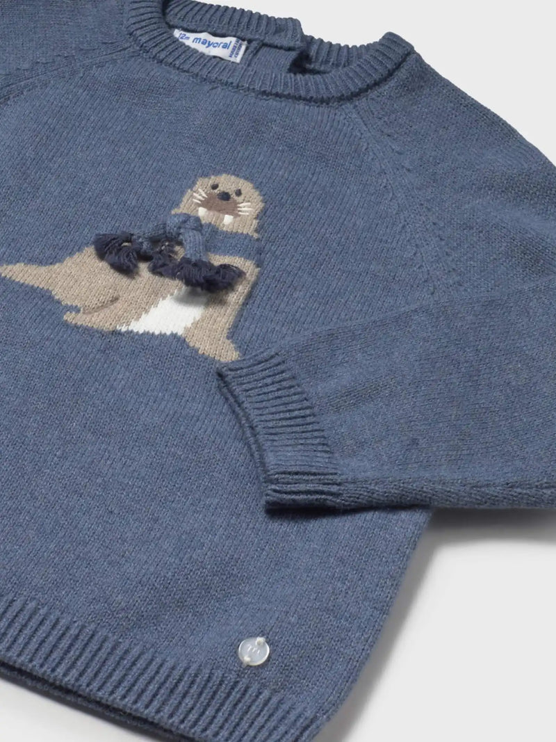 Closer look at the Mayoral walrus jumper.
