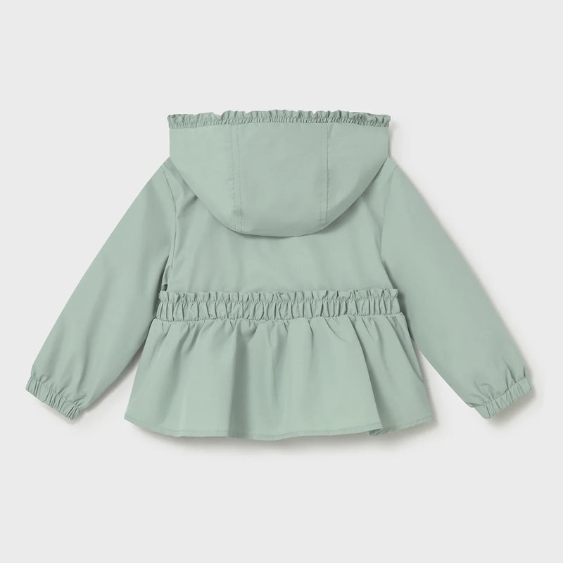 Back of the Mayoral green windbreaker.