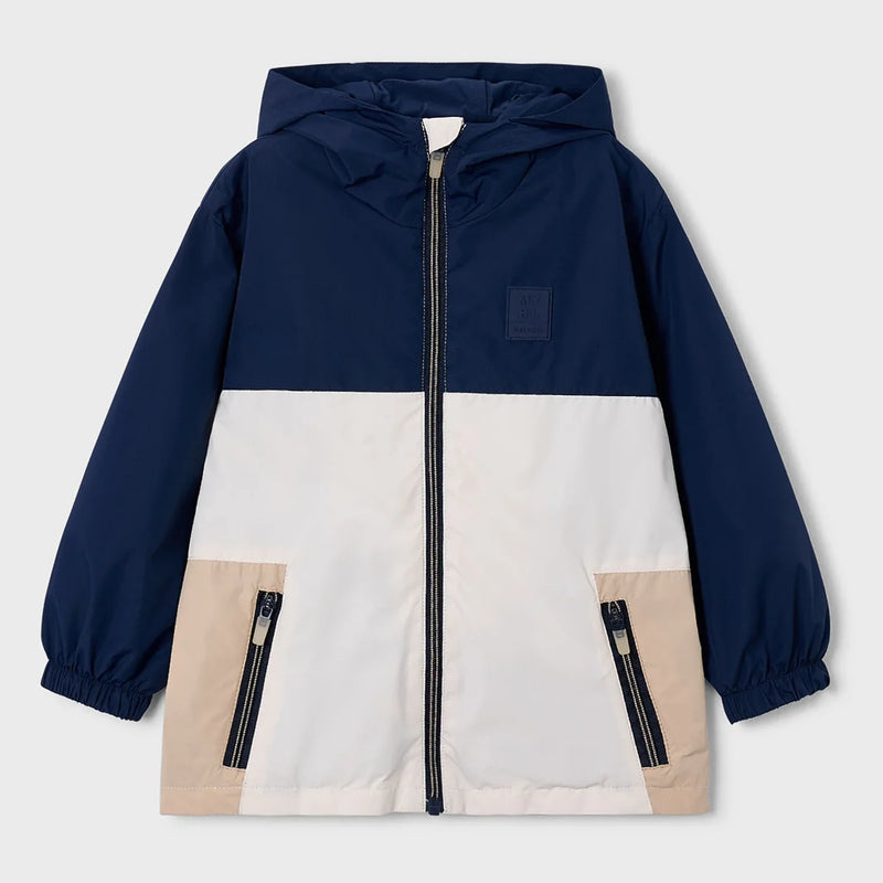 Mayoral boy's navy colourblock windbreaker - 03447.