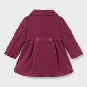 Rear view of the Mayoral woolen coat.