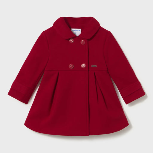 Mayoral girl's red woolen coat - 02415.