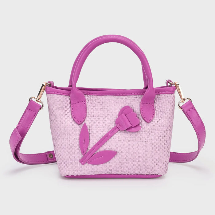 Mayoral pink woven handbag - 10927.