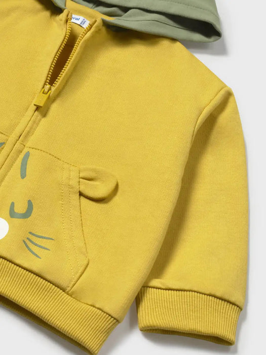 Closer look at the Mayoral zip up hoodie.