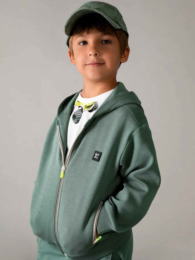 Mayoral Zip Up Hoodie - Green