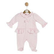 Mintini Baby pink frilled babygrow - mb6136.