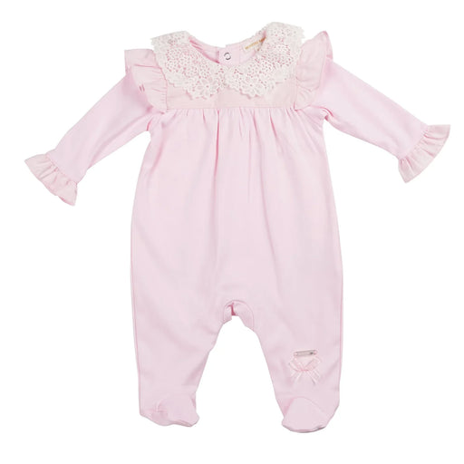 Mintini Baby pink frilled babygrow - mb6422.