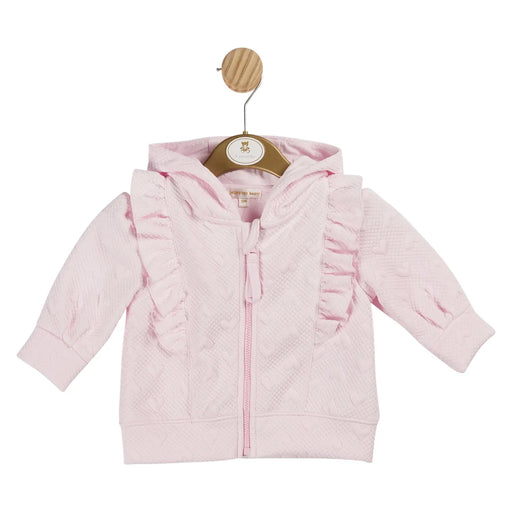 Mintini Baby girl's pink frilled jacket - mb6146.