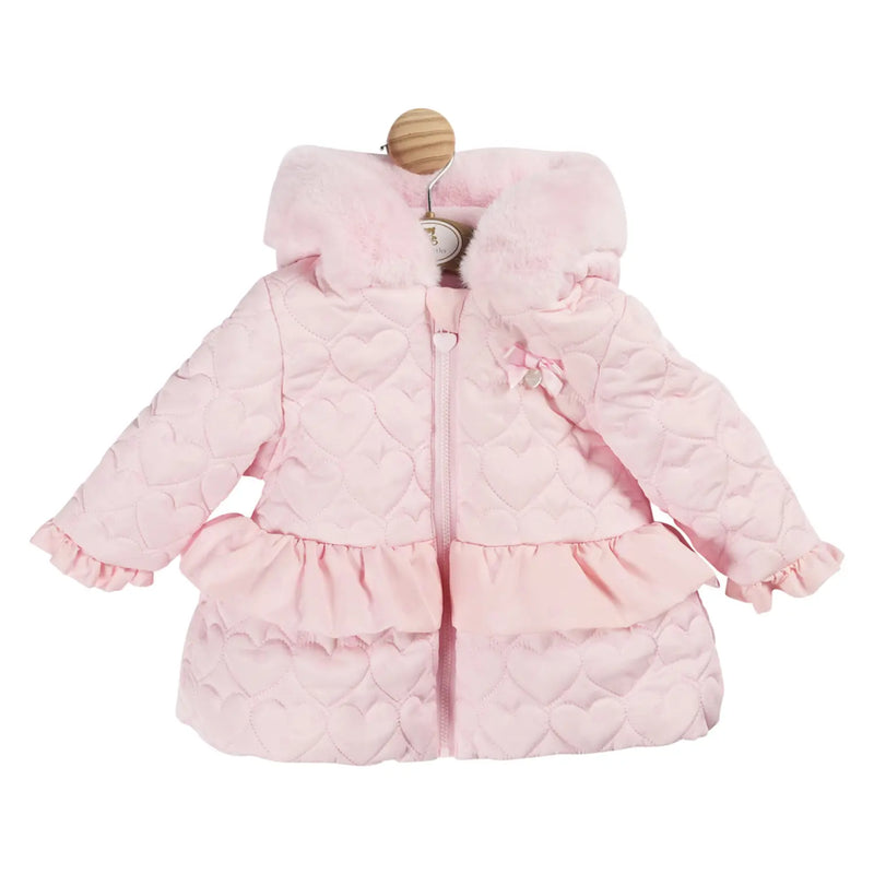 Mintini Baby girl's pink heart jacket - mb5919.