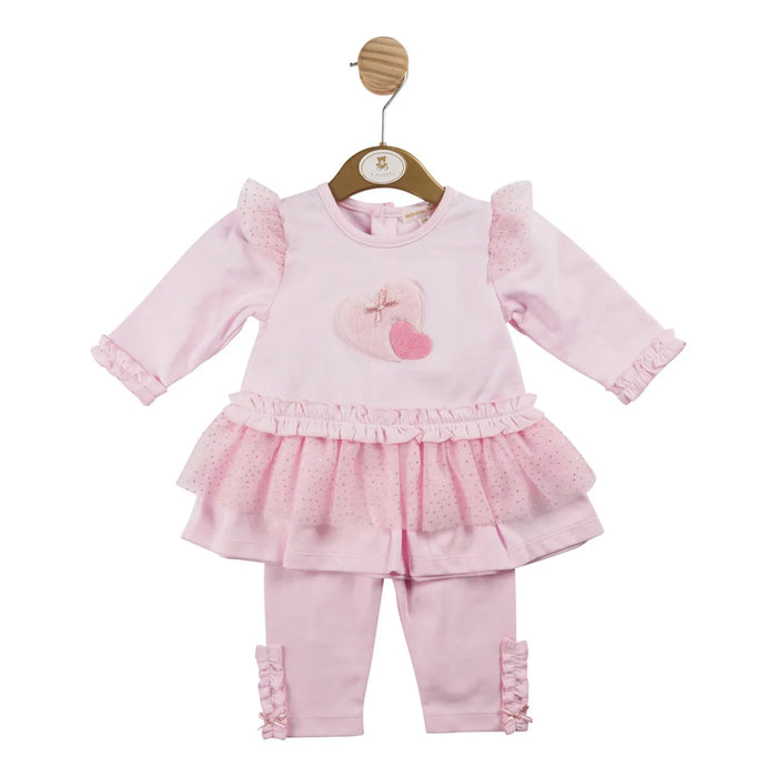 Mintini Baby girl's pink leggings set - mb6176.