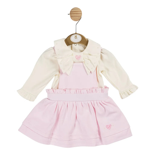 Mintini Baby girl's pink pinafore set - mb6165.