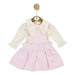 Mintini Baby girl's pink pinafore set - mb6165.