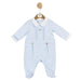 Mintini Baby boy's blue pleated babygrow - mb5986.