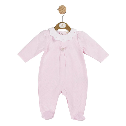 Mintini Baby pink quilted babygrow - mb6098.