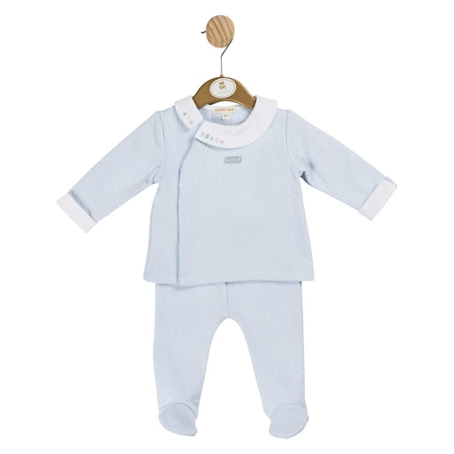 Mintini Baby blue quilted leg warmer set - mb5970.