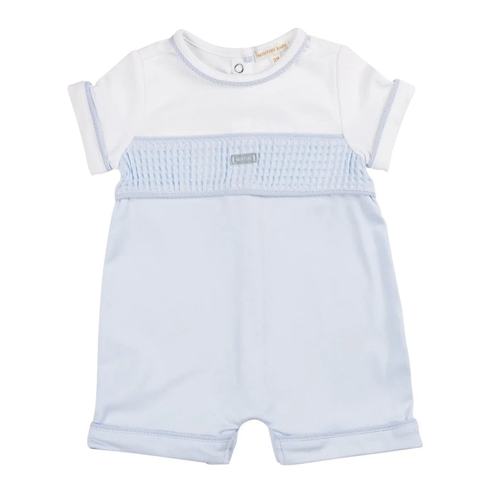 Mintini Baby boy's blue romper - mb6292.