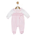 Mintini Baby girl's pink smocked babygrow - mb6120.