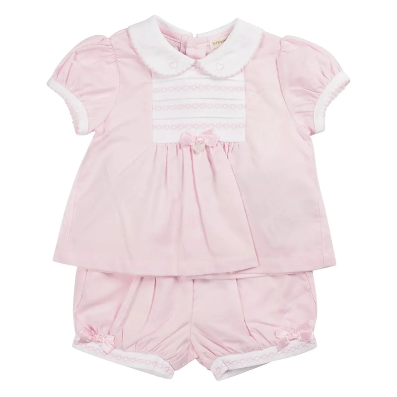 Mintini Baby baby girl's smocked bloomers set - mb6336.