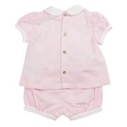 Back of the Mintini Baby smocked bloomers set.