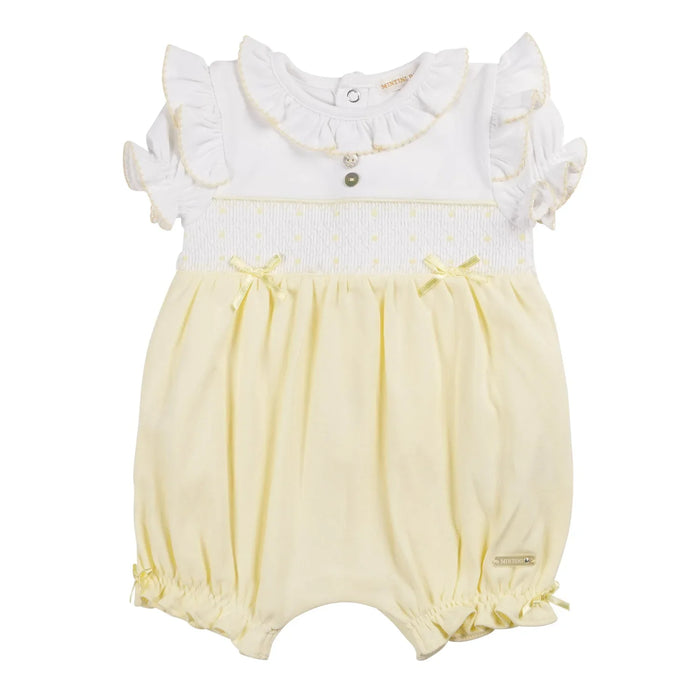 Mintini Baby smocked romper - mb6388.