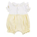 Back of the Mintini Baby yellow smocked romper.