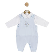 Mintini Baby boy's blue tricycle dungarees - mb6011.