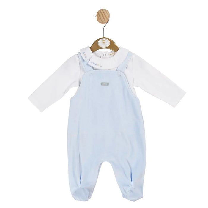 Mintini Baby baby boy's velour dungarees set - mb5971.