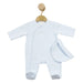 Mintini Baby boy's blue waffle babygrow & hat - mb5148.