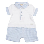 Mintini Baby baby boy's waffle knit romper - mb6293.
