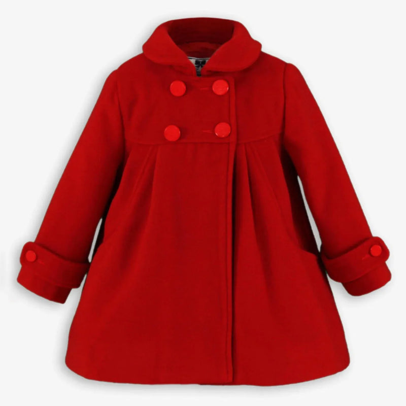 Miranda baby girl's button coat - 0158-a.