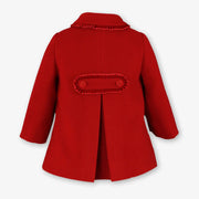 Back of the Miranda red button coat.